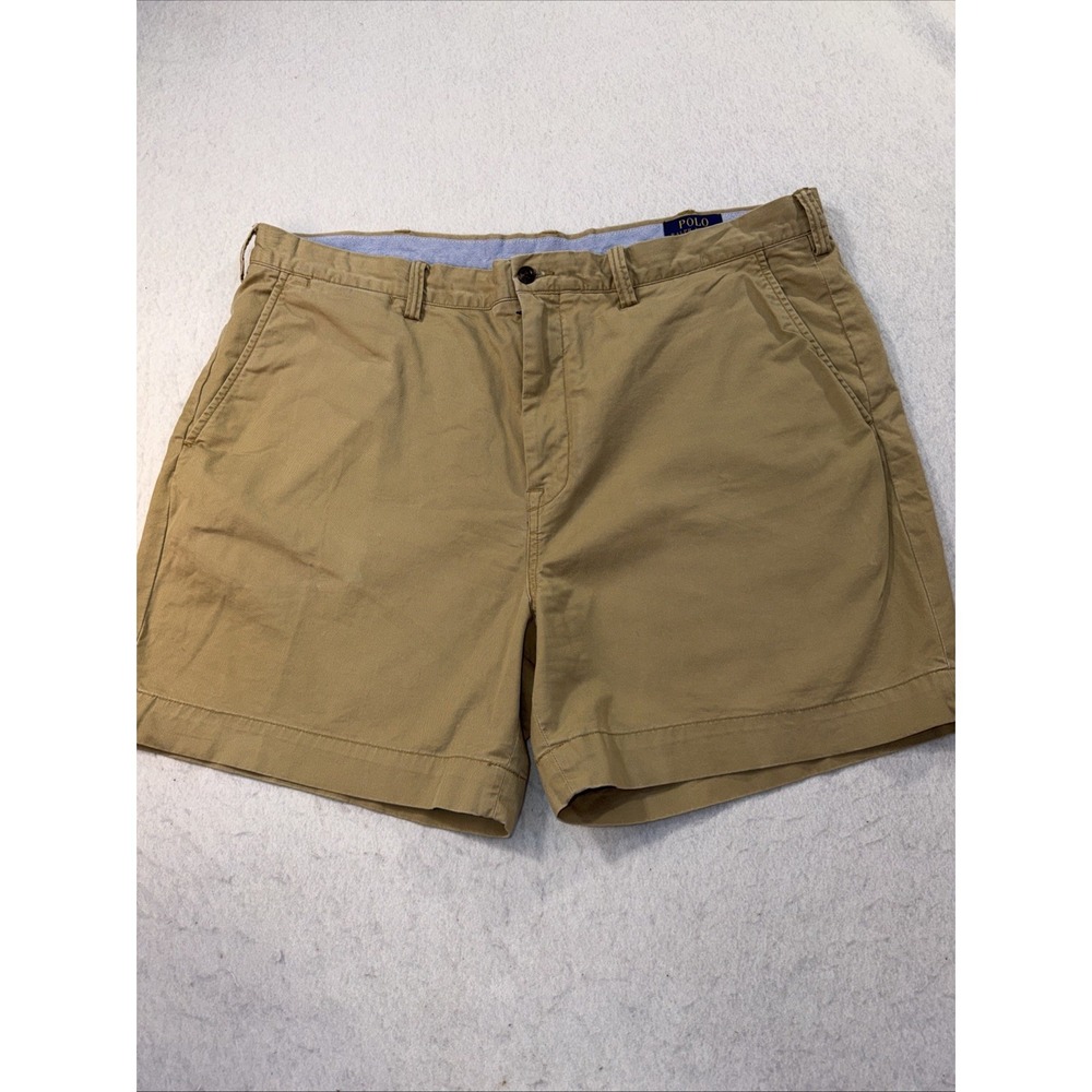 Polo Ralph Lauren Men's Stretch Classic Fit Khaki Chino Shorts Size 40 Golf